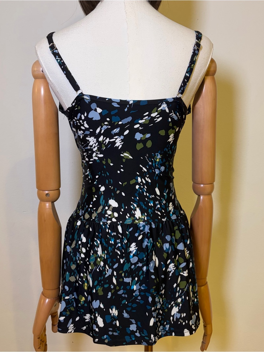 Emerald Bay Navy Blue Floral Ruched Swimdress 12 - Picture 8 of 10